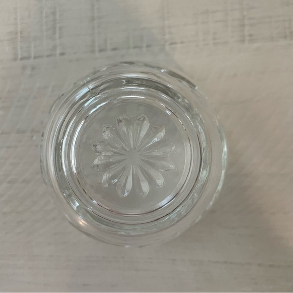 Prescut Clear Open Sugar by Anchor Hocking Pressed Star Fan Design - Picture 6 of 11